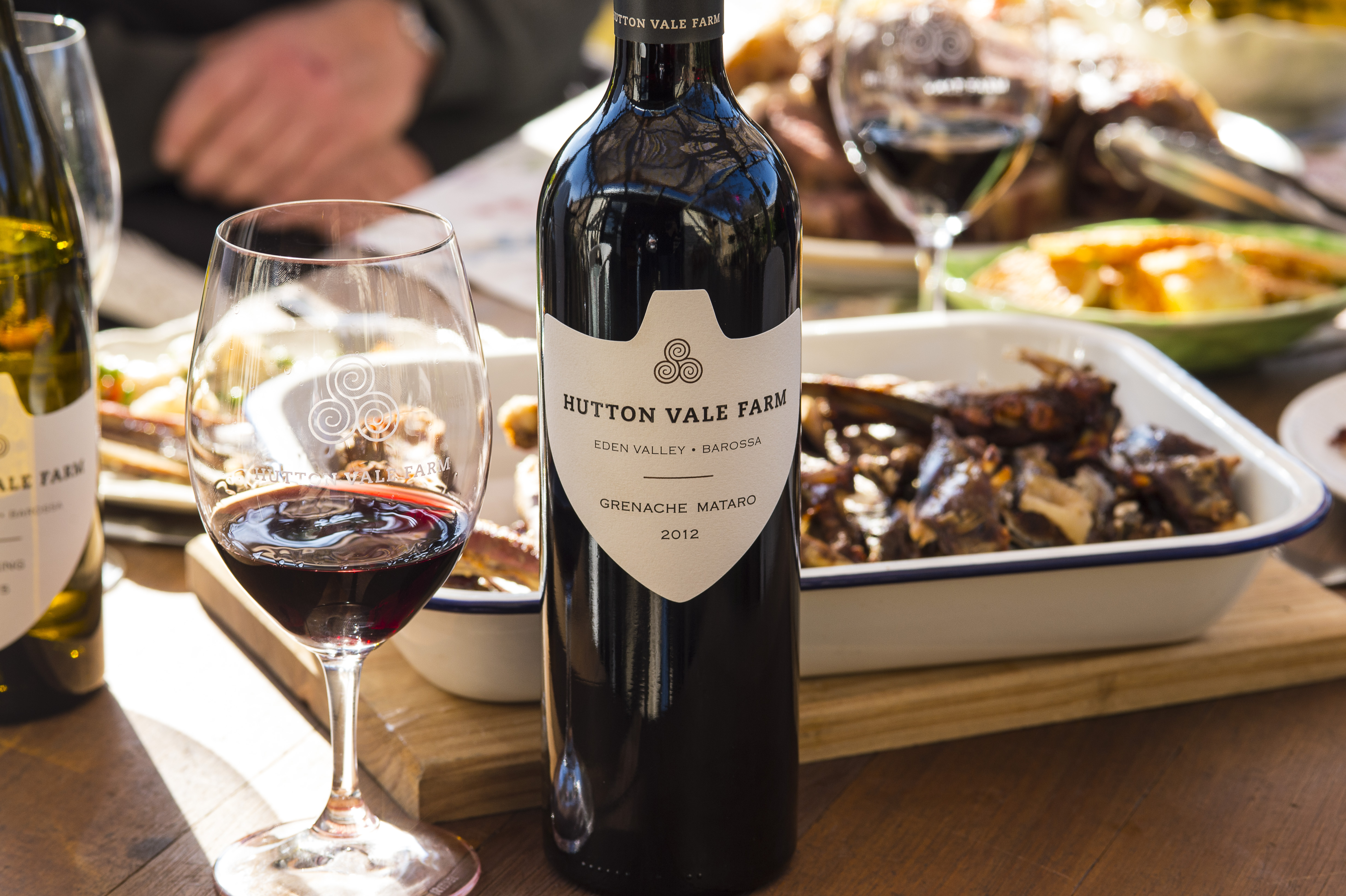 Bottle of wine on a dining table